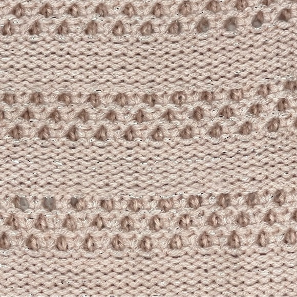 HOOKED UP by IOT Silver Sparkle Pink Knit 3/4 Sleeves Sweater Junior's Size L - Picture 15 of 16